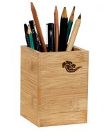 Wooden Pen Case Box Desk Storage Box Pencil Holders 8x8x11CM