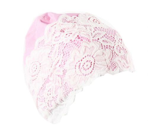 Professional Female Waterproof PU Tab Lace Swimming Cap Free Size (Pink)