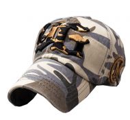 Outdoor Adjustable Unisex Cool Baseball Cap Summer Hat Cotton Free Size(Grey)